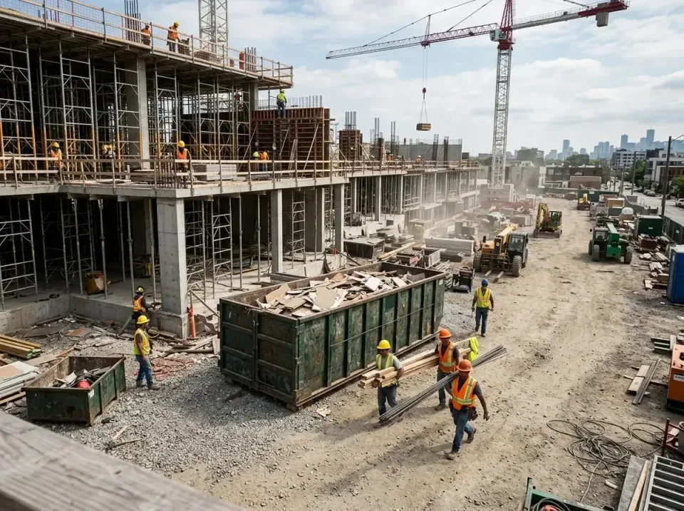commercial-construction-site-w-002 — frequently asked questions, Low Cost Construction Dumpster Rental in Montevideo, MN